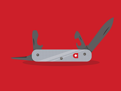 Swiss Army Knife adaptive all hands on deck anything anytime anywhere design flat illustration illustration knife layout swiss army knife