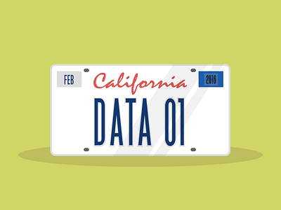 Quick Insights On Using Data To Drive Your Digital Strategy blog california data design flat illustration insights license plate read