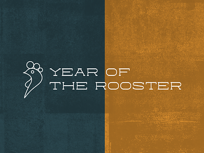Year Of The Rooster - Night + Day animal clean simple design illustration layout line art logo morning night rooster wakeup year of the rooster