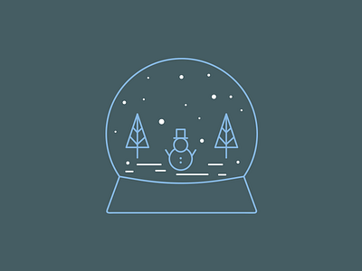 Happy Holidays christmas color holiday holiday season illustration line snow snow globe snow man trees vector