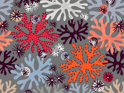 Coral motif coral motif design fabric graphic design illustration nature pattern