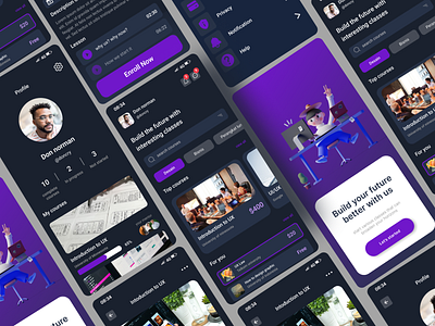 Courses mobile UI design