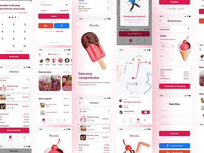 Hyouka: Ice cream store app e commerce ice cream mobile store ui