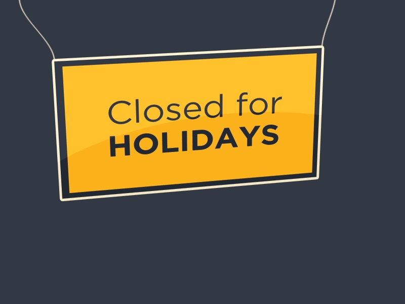 Closed for holidays by Silvia Sánchez on Dribbble