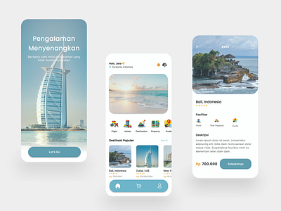 Travel App bali beach blue city design mobile mobile app design travel traveller travelling ui