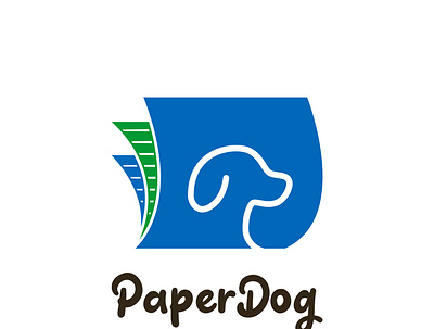 paper dog logo design inspiration animal branding concept design dog graphic design illustration line logo paper vector
