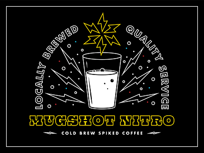 Mugshot Nitro beer bolt branding coffee coldbrew energy icon illustration letter lighting lockup logo mark minneapolis mn mug nitro symbol typography