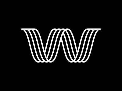 W - Waves branding design flow icon illustration letter logo mark symbol type typography w waves