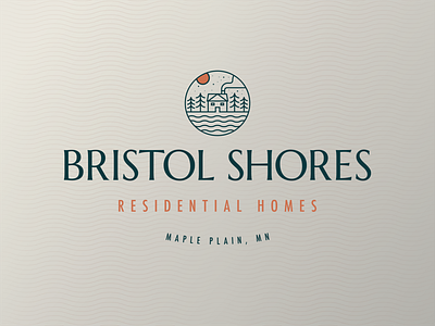 Bristol Shores Residential Homes Pt. 3 brand branding crest design house icon letter logo mark mn residential home symbol tree typography