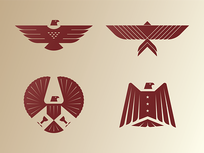 Eagle Marks america bird branding design gradient icon illustration letter logo mark star symbol vector wings