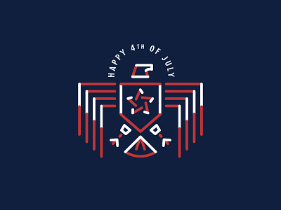 Happy 4th of July 4thofjuly branding eagle icon illustration independence day logo mark monoline symbol