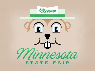 Minnesota State Fair branding design flat design gopher illustration logo minnesota minnesota state fair mn state fair typography