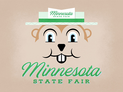 Minnesota State Fair branding design flat design gopher illustration logo minnesota minnesota state fair mn state fair typography
