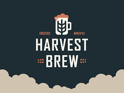 Harvest Brew Logo V1 beer bold brew grain harvest logo mark minneapolis mn mug symbol wheat