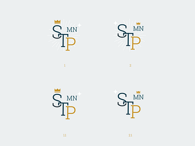 St. Paul MN Marks crown design icon letter logo mark mn options st. paul star stp symbol type typography
