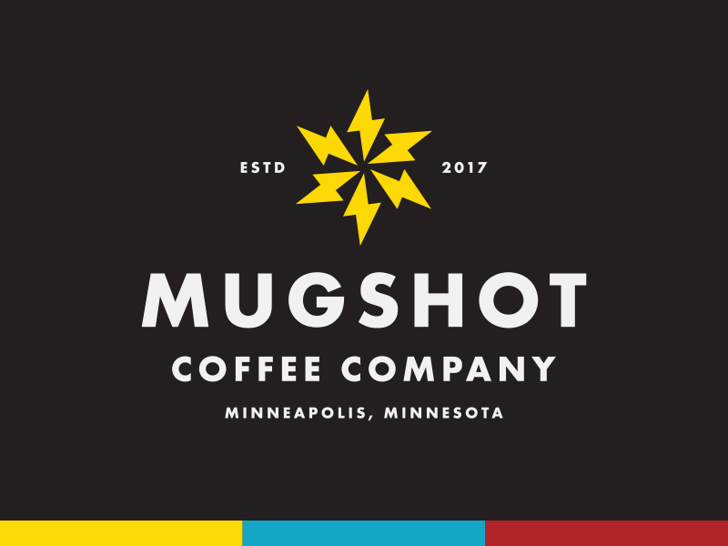 Mugshot Coffee Company coffee energy icon letter lighting bolt logo mark minneapolis mn mug snowflake symbol typography