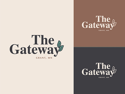 The Gateway Logo Option 2.2 branding design gateway grant icon illustration leaf letter logo mark mn residential symbol type typography