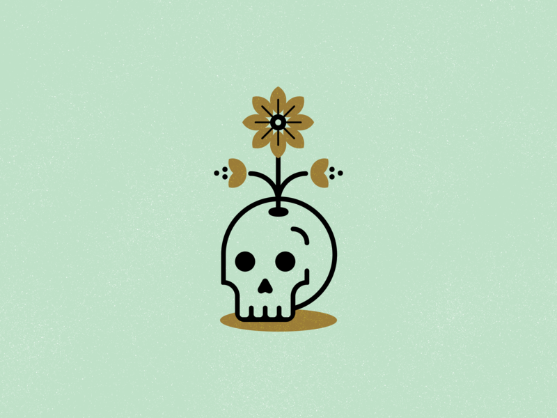 Skull & Flowers by Torey Needham on Dribbble