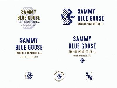 Sammy Blue Goose Empire WIP blue branding duck fargo goose icon letter logo mark mn moorhead property retro symbol typography vector