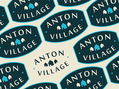 Anton Village Logo Option 2 anton branding house logo icon letter lockup logo mark mn patch residential type typography village vintage