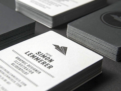 my own businesscards black on black business cards corporate design letterpress paper plane
