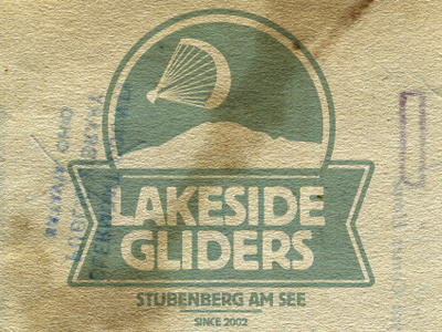 lakeside gliders circle corporate design lines logo paragliding