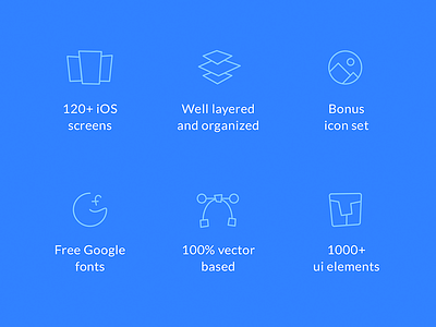 Features icons features icons outline