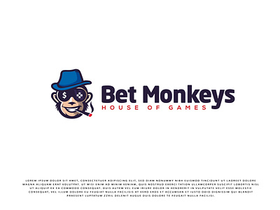 Betting Mascot logo betting logo character logo cigar monkey logo design graphic design illustration logo logo maker mascot minimal logo minimalist monkey logo monkey mascot vector