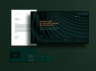 M|A|N Brand identity and web design abstract architect architectural architecture brand identity branding dark green design green identity illustration logo luxury luxury branding minimal typography vector web