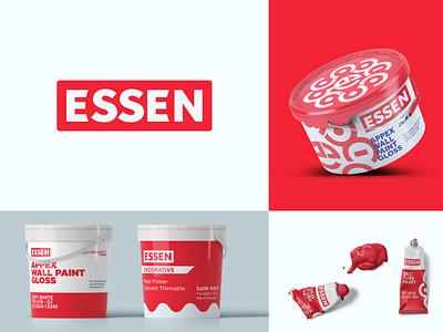 Essen Rebranding concept 2020 brand identity branding branding concept branding design branding identity contracting corporate design identity illustration logo logotype paint rebranding trading trend typeface typeface design typography