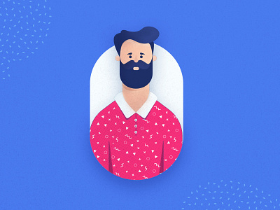 Mustache man illustration for FastPay 3d 3d character 3d model beard business man character character design characters face illustration man minimal mustache sketch stylish ui ui design vector