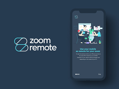 ZoomRemote logo exploration animation app app icon brand identity branding flat identity logo logo design logo inspiration logo mark logo trends minimal mobile app ui splash page stay home typography web zoom zoom meeting