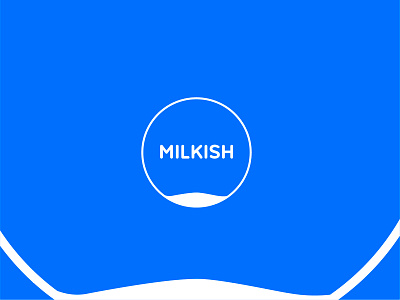 Milkish brand logo design blue branding design geometric golden ratio icon icon app identity ios logo logo a day milk round ui water