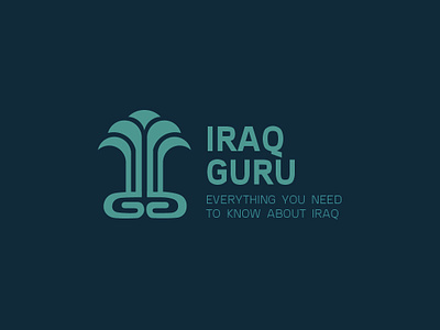 Iraq Guru logo design branding data design flat guru illustration inspiration iraq logo logo 2d logo a day logo design logo design inspiration palm research study typography vector