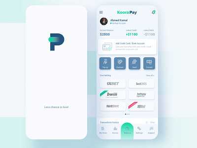 KooraPay mobile app UI design