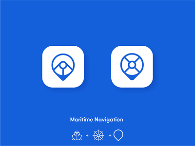 Maritime navigation app icon design