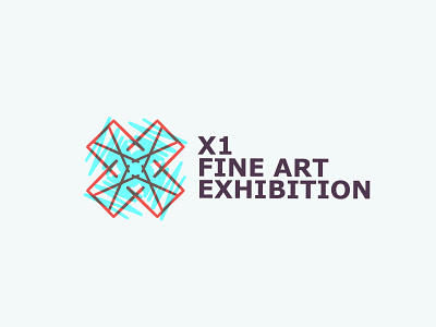 X1 Fine art exhibition logo design 1 brand identity branding branding design design event event branding exhibition fine fine art fineart hand drawn identity illustration logo one sketch stationery typography x