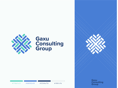 Gaxu Consulting group logo design 2019 2020 brand identity branding corporate creative logo design geometric identity illustration lines logo logo construction logo inspiration symmetric trending logo typography ui web x