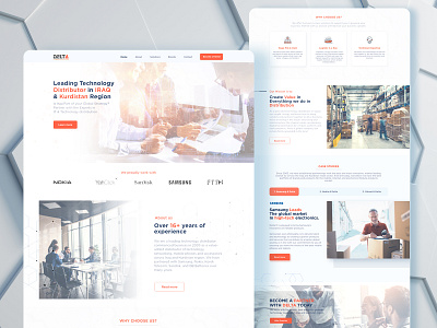 web redesign for delta communication button corporate design distribution distributor elementor homepage it landing page technology ui ux web web design web kit web ui web ui kit website website concept wordpress theme