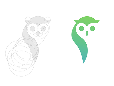 Owl Logo Concept Breakdown circles circular clean designer edu education gradient gradient logo graphic design green gradient logo logo breakdown logo concept minimal modern owl professional