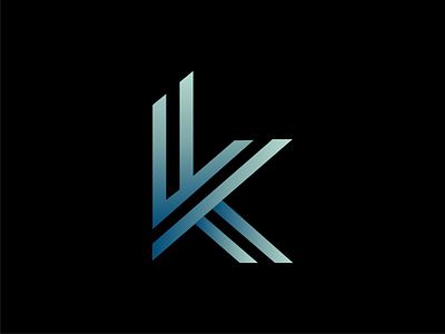 K + L Gradient Logo blue gradient branding clean confident gradient k kl l lk logo minimalist modern professional serious