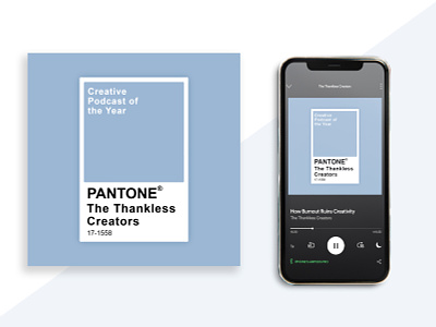 The Thankless Creators Podcast - Weekly Warm-Up No. 101 branding clean dribbble weekly warm up flat logo pantone pantone graphic podcast podcast art podcast artwork podcast cover art warm up weekly warm up