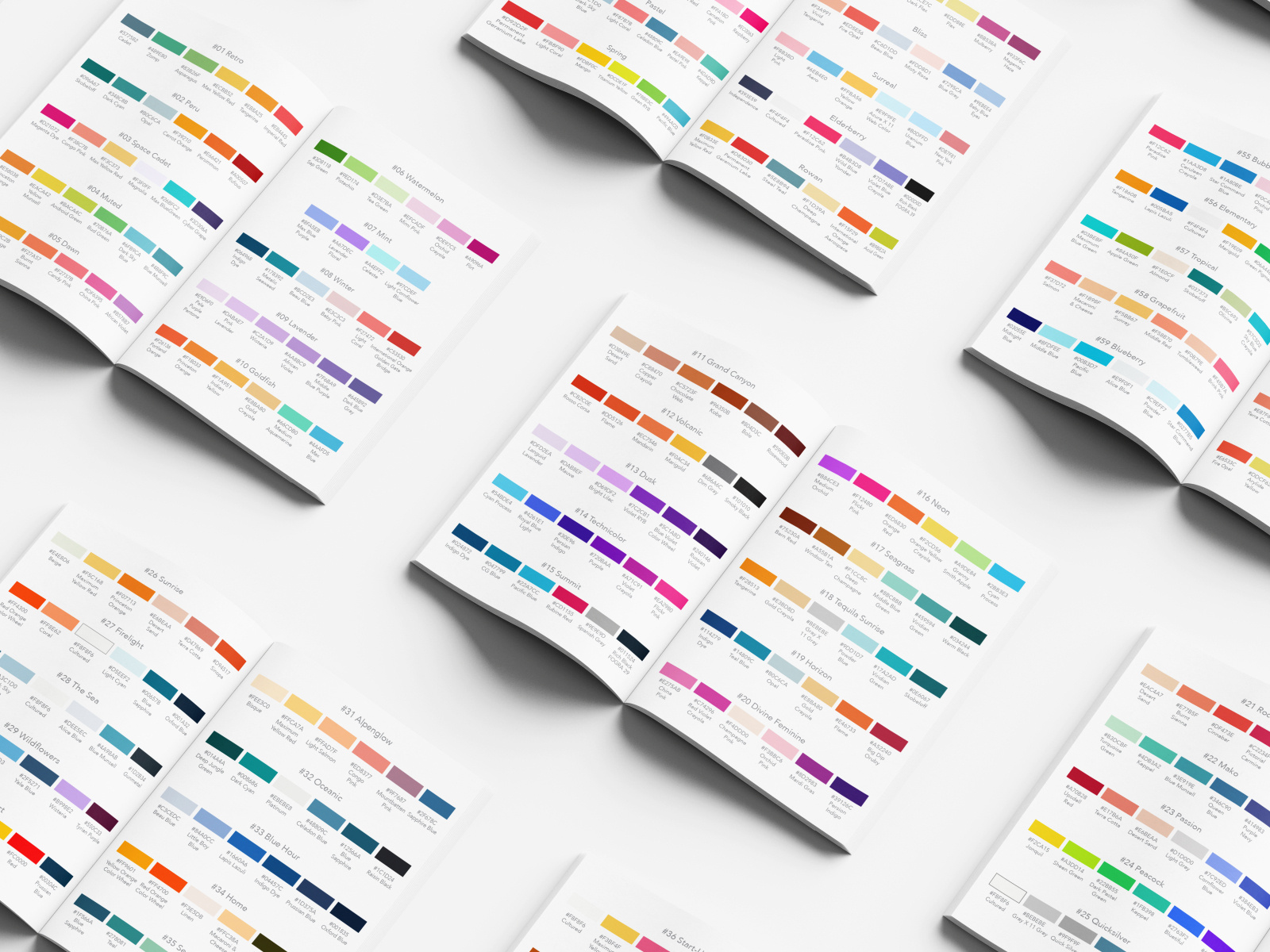 The 100 Color Palette Project - Digital Reference Chart by Ellen Carty ...