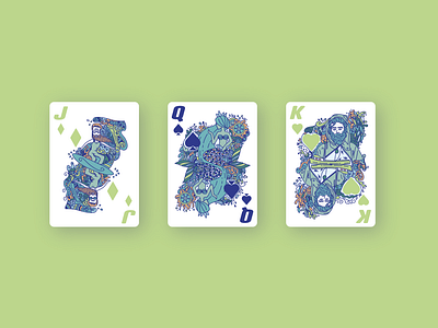 Alaska Playing Cards - Face Cards - Doodle alaskan doodle face card face cards jack king playing cards queen