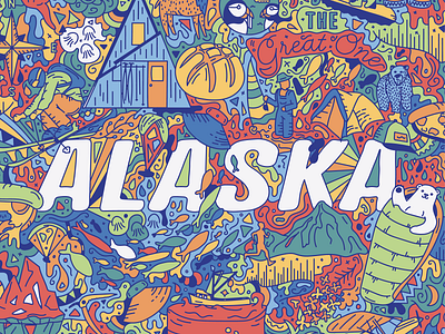 Alaska Doodle alaska alaskan art city branding doodle illustration state designs