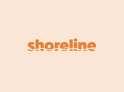 Shoreline wordmark alaska branding clean coastal logo ocean shoreline wave wordmark