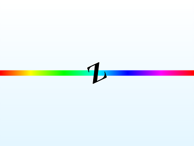 Gradient Zeta 80s gradient minimal rainbow roygbiv text white z zeta