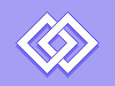 Stamp Sequence 3d 80s flat grid lavender pixel purple retro shadows white