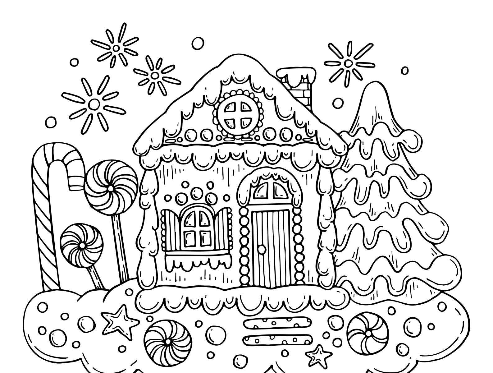 Christmas coloring page. by Mari Bryk on Dribbble