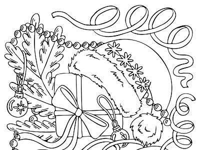 Christmas coloring page.